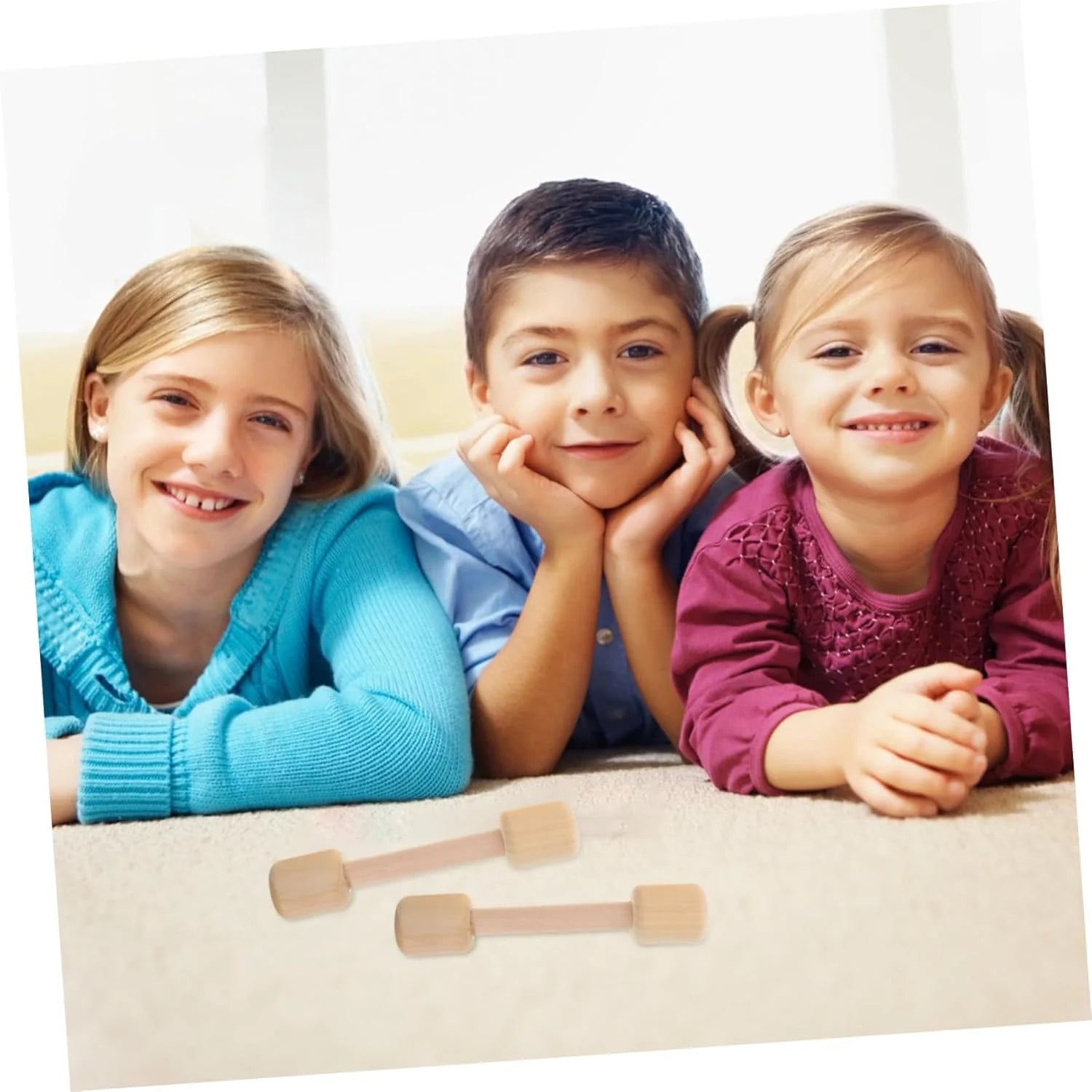 2Pcs Wooden Dumbbells for Weight Set for Gym Activities Safe Natural Wood Weights for Hand Strength Coordination Development