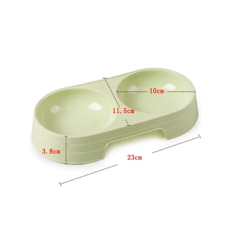 Double Pet Bowls Dog Food Water Feeder Stainless Steel Pet Drinking Dish Feeder Cat Puppy Feeding Supplies Small Dog Accessories