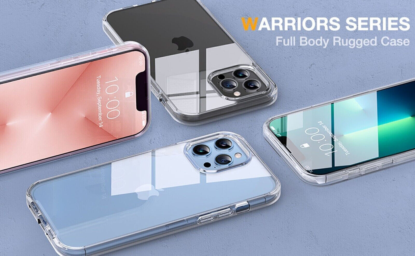 Clear 360 Full Body Case for Iphone 16 15 14 13 12 11 Pro Max XR XS Max 7 8 SE 4