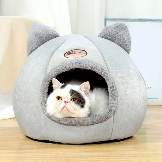 Warm Comfort Cat Bed in Winter Little Mat Basket Small Dog House Products Pets Tent Cozy Cave Beds Indoor Gate Accessories