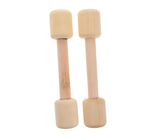 2Pcs Wooden Dumbbells for Weight Set for Gym Activities Safe Natural Wood Weights for Hand Strength Coordination Development