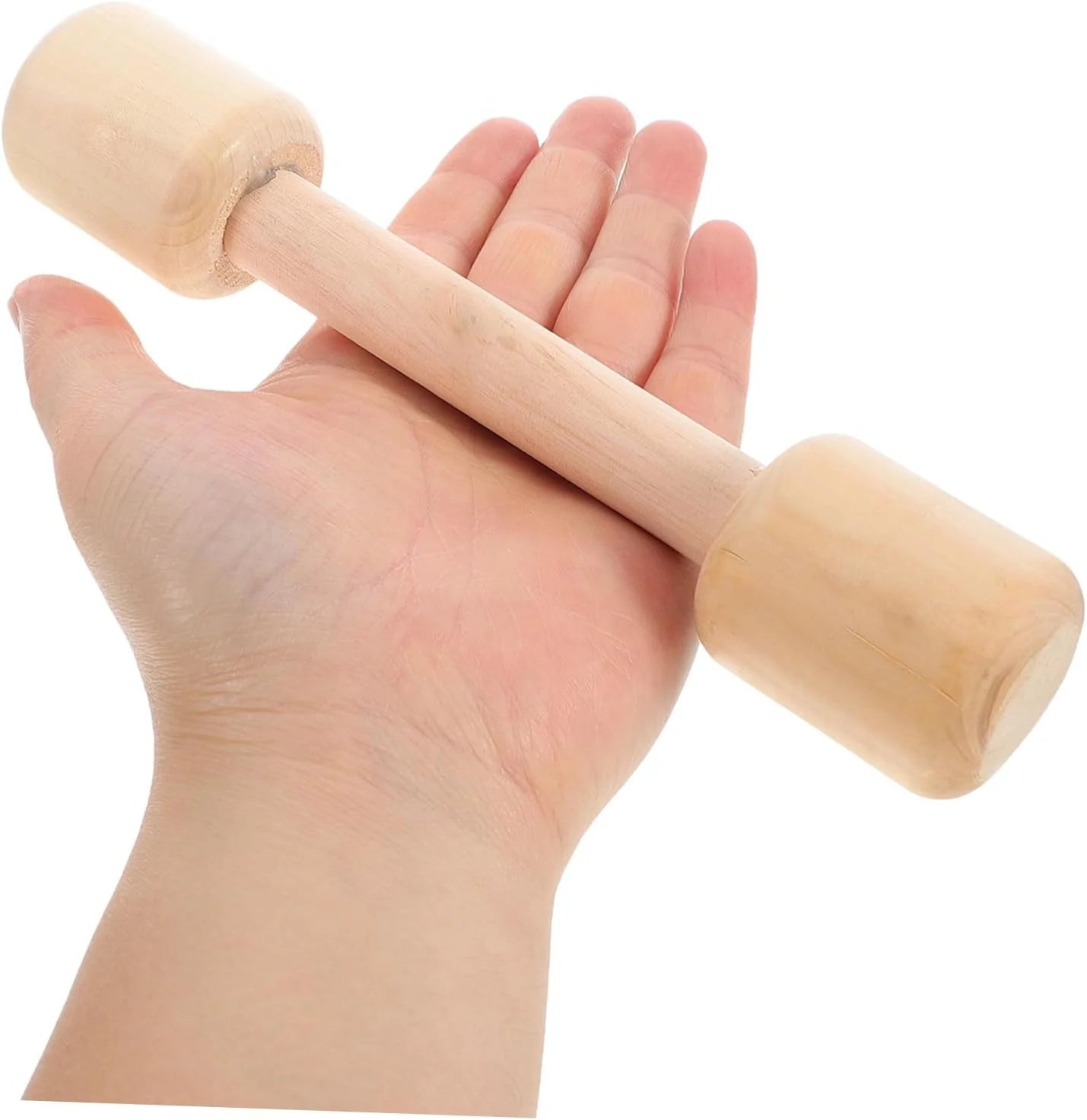 2Pcs Wooden Dumbbells for Weight Set for Gym Activities Safe Natural Wood Weights for Hand Strength Coordination Development