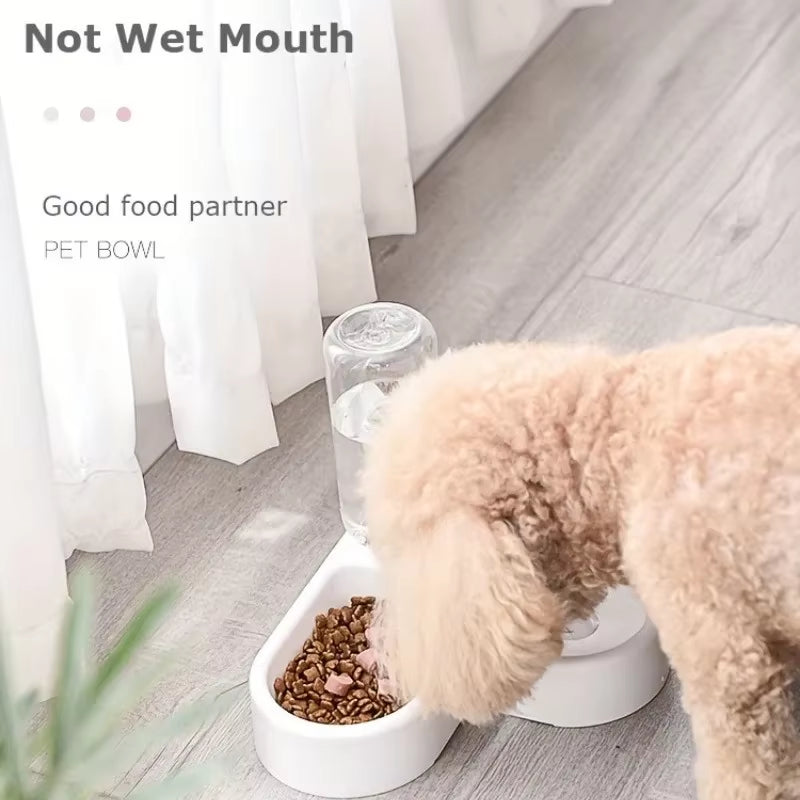 1PC Pet Food Bowl Cat and Dog Two-In-One Automatic Pet Feeder Automatic Watering Convenient Food and Water Dispenser
