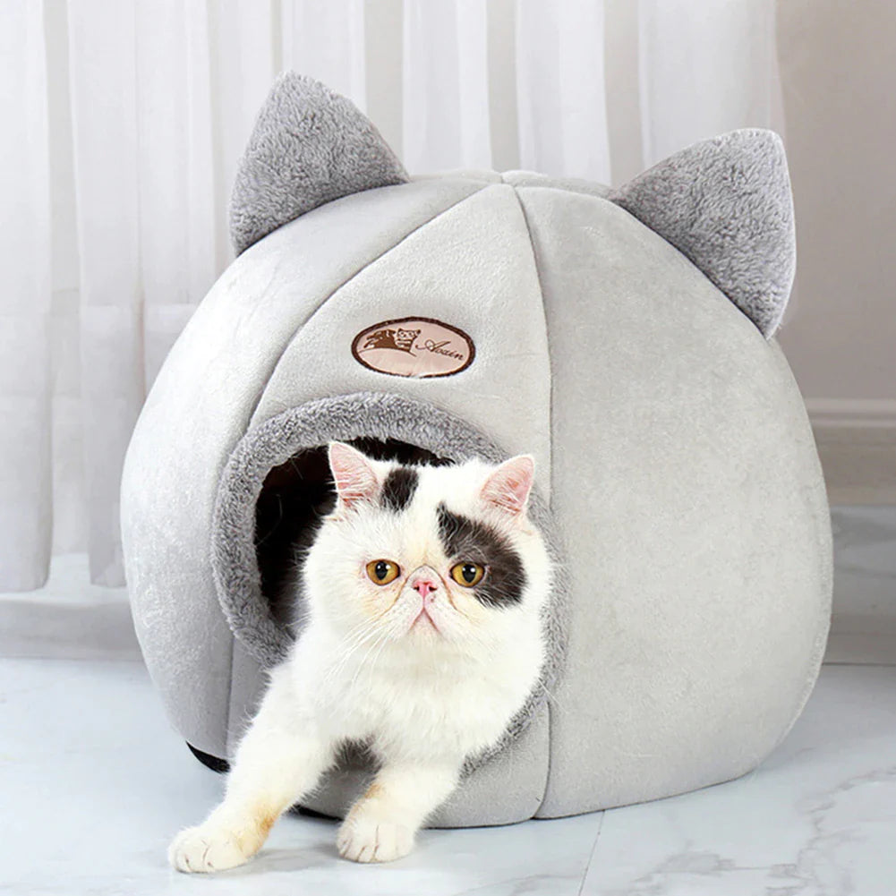 Warm Comfort Cat Bed in Winter Little Mat Basket Small Dog House Products Pets Tent Cozy Cave Beds Indoor Gate Accessories