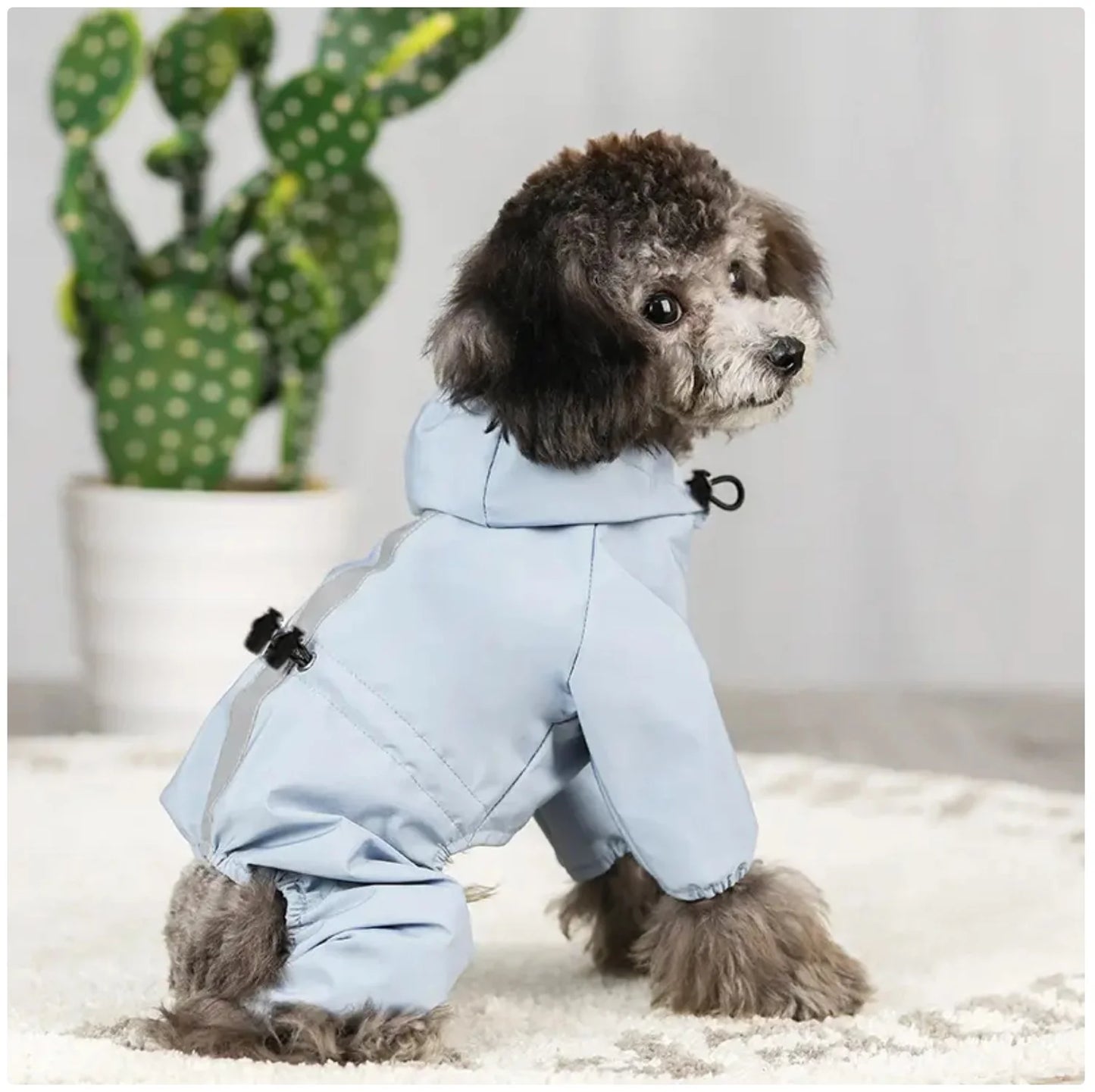 PSM All - Season Reflective Pet Raincoat - Waterproof Jumpsuit for Dogs & Cats