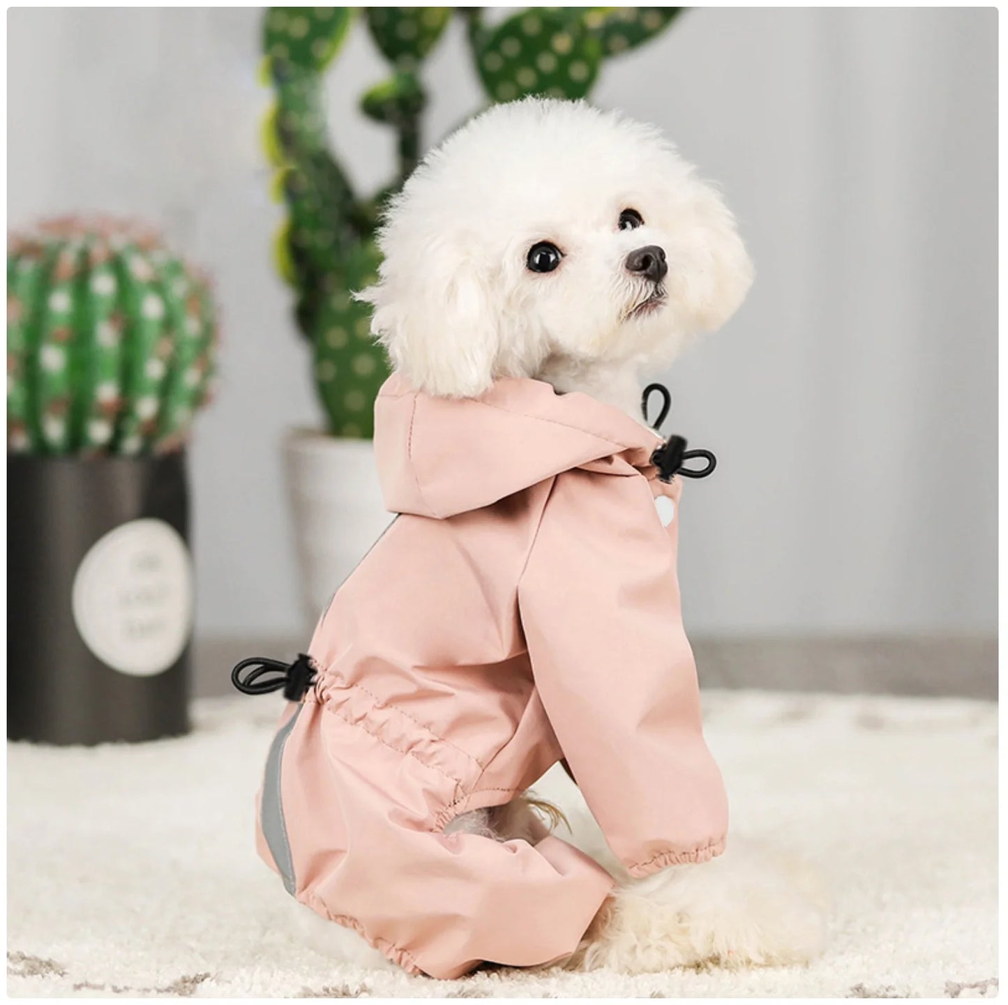PSM All - Season Reflective Pet Raincoat - Waterproof Jumpsuit for Dogs & Cats