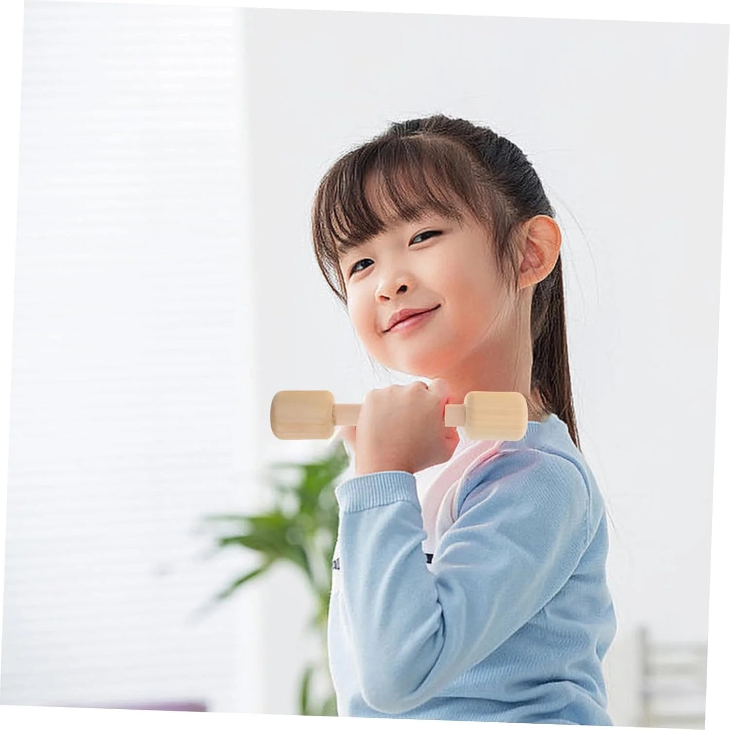 2Pcs Wooden Dumbbells for Weight Set for Gym Activities Safe Natural Wood Weights for Hand Strength Coordination Development