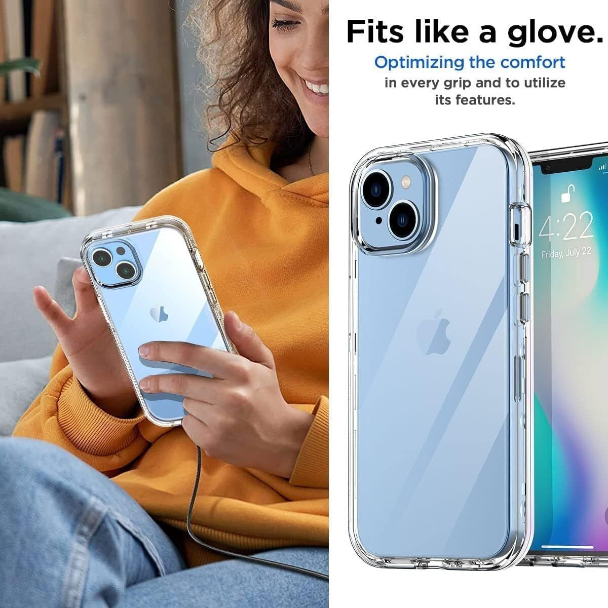 Clear 360 Full Body Case for Iphone 16 15 14 13 12 11 Pro Max XR XS Max 7 8 SE 4